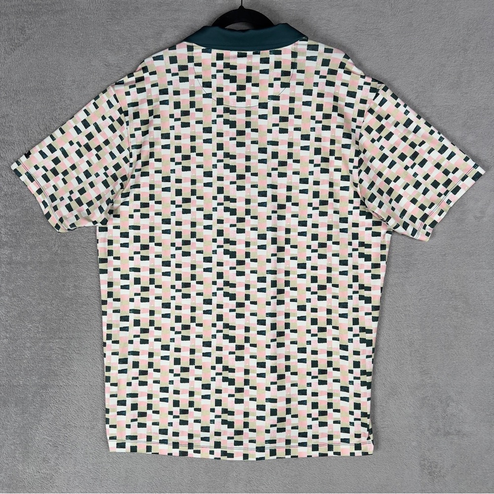 Bad Birdie‎ Italian Checkerboard Golf Polo Shirt Men's 2XL Stretch Outdoors - Picture 6 of 10